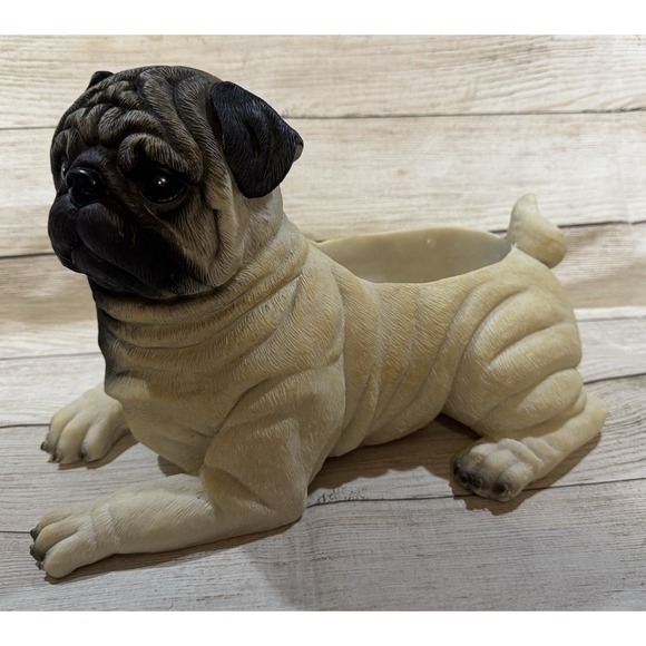 PUG Dog Polystone Patio Planter by Continental Creations 12